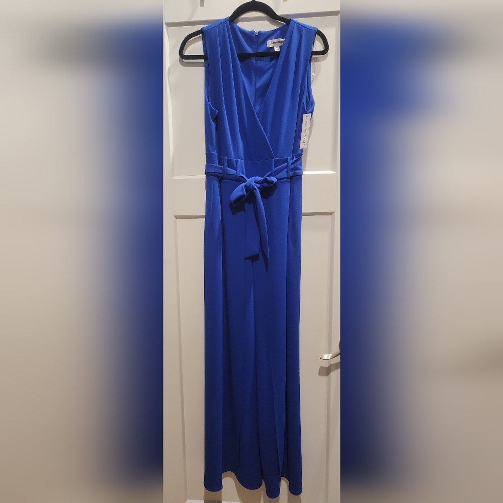 Shelby & Palmer Vibrant Blue Sleeveless Jumpsuit